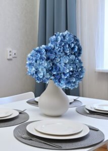 hydrangeas in vase for decoration